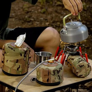 迷彩柄　ガス缶カバー3種